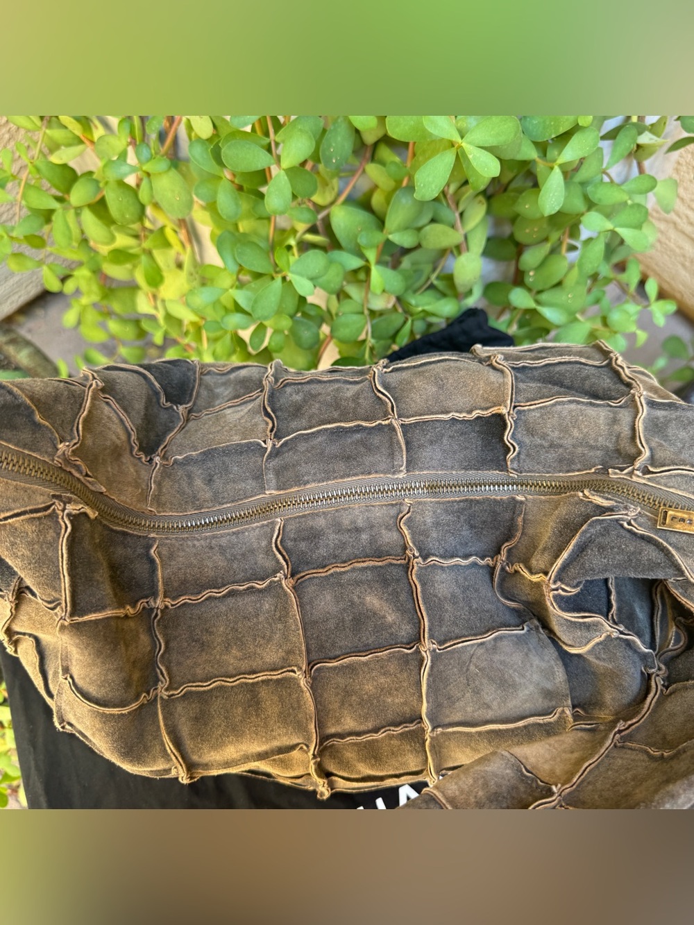 CHANEL Brown Patchwork Suede Shoulder Bag - Picture 5 of 14